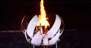 Naomi Osaka lights Olympics Flame